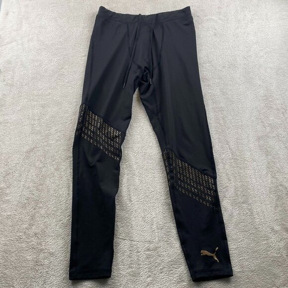 Puma Woman's Training Pants Medium Athletic Legging DryCell Performance Black Ti - Picture 10 of 11